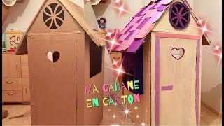 COMMENT FAIRE UNE CABANE EN CARTON FACILEMENT [upl. by Adnalu809]