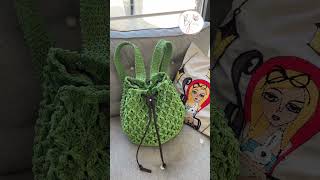 Crochet Backpack with paper Yarn [upl. by Ariay734]