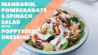 Mandarin Pomegranate Spinach Salad with Poppy Seed Dressing  Good Chef Bad Chef S10 E13 [upl. by Coulson493]