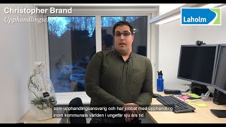 Christopher Brand Upphandlingschef Laholms kommun [upl. by Nivrehs]