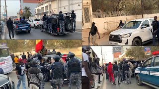 Arrestation musclée dune caravane de Diomaye Président au almadies par La gendarmerie [upl. by Chev49]