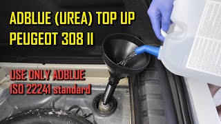 Peugeot 308 T9 AdBlue top up Urea ISO 22241 standard OEM Number 1660724480 [upl. by Leiruh]