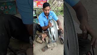 Alloy wheels alignment repairing two wheeler bike Pathan ring out [upl. by Refinej]