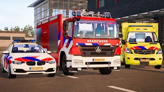 Emergency Call 112  Dutch Police Firefighters First Responding 4K [upl. by Ardnnek]