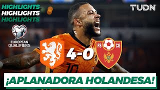 Highlights  Holanda 40 Montenegro  UEFA European Qualifiers 2021  TUDN [upl. by Yasmine263]