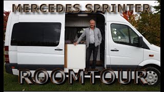 Mercedes Sprinter Roomtour Selbstausbau zum Wohnmobil VANlifequot023quot [upl. by Elleinet]