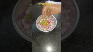 कांद्याची चटणी  shortvideo  shortrecipe chatnirecipe [upl. by Nylrem]