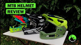 MTB Helmet Review Leatt MTB 40 Enduro vs 100 Trajecta vs Bell Super 3R [upl. by Eilhsa]