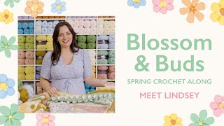 Sirdar Blossom amp Buds Crochet Along Blanket Intro  Meet The Designer Lindsey Newns [upl. by Jennica429]