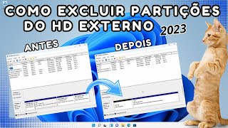 Como EXCLUIR PARTIÇÕES do HD EXTERNO  2023 [upl. by Nymassej]