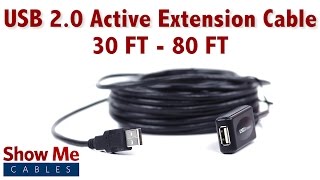 Easy To Use USB 20 Active Extension Cable  30 FT  80 FT [upl. by Lotsirb]