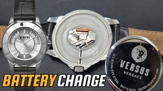 How To Replace Battery BERSACE SH7140015 Watch [upl. by Moitoso]