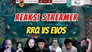 REAKSI STREAMER RRQ VS EVOS GAME 1 LEG 2  MPL ID SEASON 14 mlbbidcreator [upl. by Ruffo]