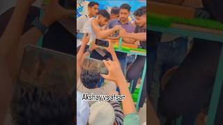 Wait for end 😱 arm wrestling competition 💪 Akshay Kashyap 💪armwrestling trending viralvideo 1m [upl. by Vivi883]