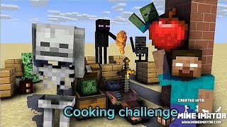 Monster school cooking challenge  monster school  minecraft animation  challenge [upl. by Stagg]