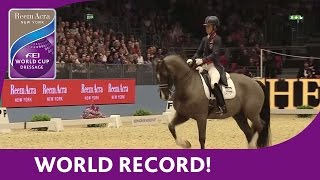 Charlotte Dujardins World Record Breaking Freestyle test at London Olympia [upl. by Eidnew259]