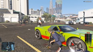 GTA 5  Trevor and Army Mod Bodyguard vs Army Los Santos  WANTED SIX STARS in 2024 [upl. by Anaerda]