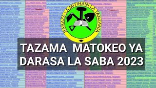 NECTA MATOKEO YA DARASA LA SABA 2023 PSLE Results JINSI LA KUANGALIA [upl. by Llenad]