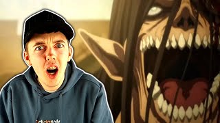 NON ANIME FAN REACTS TO ATTACK ON TITAN FOR THE FIRST TIME [upl. by Whit]