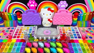 Series HELLO KITTY Slime 🌈Satisfying Mixing random into Glossy Slime ASMR Squishy Crafty Slime 09 [upl. by Dlanor]