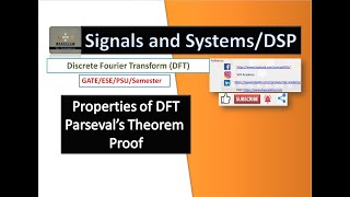 Parsevals Theorem of DFT Proof  Properties of DFT [upl. by Karlow318]