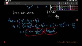 📣İSPAT📣Parabolün tepe noktasının apsisi neden b2a [upl. by Ybbil554]