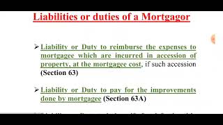 Liabilities or Duties of a Mortgagor [upl. by Otrevlig]