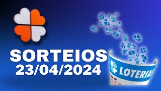 Ao Vivo sem imagens das Loterias Caixa Megasena Quina Lotofácil e mais  23042024 [upl. by Eenahpets]