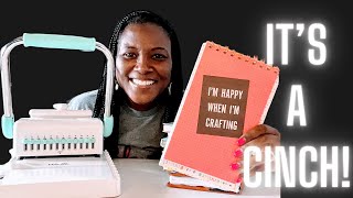 How to Use the Cinch Machine to Make a Dollar Tree Craft Journal cinch journal [upl. by Laidlaw]