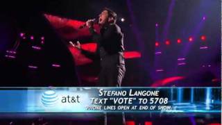 Stefano Langone  When a Man Loves a Woman  American Idol Top 9  040611 [upl. by Rekyr317]