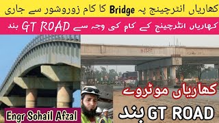 Sialkot kharian motorway latest update kharian interchange Bridge over GT Road [upl. by Eusoj145]