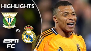 🚨 KYLIAN MBAPPE SCORES 🚨 Leganes vs Real Madrid  LALIGA Highlights  ESPN FC [upl. by Assedo619]