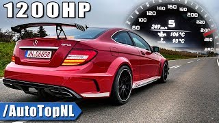 1200HP Mercedes C63 AMG BLACK SERIES 0250kmh ACCELERATION amp SOUND by AutoTopNL [upl. by Uaerraj378]