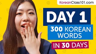 Day 1 10300  Learn 300 Korean Words in 30 Days Challenge [upl. by Takeshi]