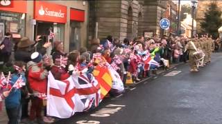 Morpeth welcomes home Fusiliers [upl. by Alene283]