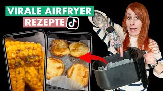 Ich teste NEUE virale AIRFRYER Rezepte von TikTok [upl. by Shank]