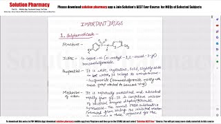 Topic 71 Sulphonamides amp Sulphones Important Drugs 01  Sulphamethoxazole Sulfisoxazole [upl. by Waylan]