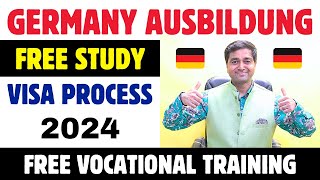 Germany Ausbildung Free Study Visa process 2024  Vocational Training in Germany  Free Education DE [upl. by Sirroned414]