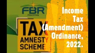 What tax amnesty scheme 2022 Income Tax Amendment Ordinance 2022 FBR business [upl. by Aryam]