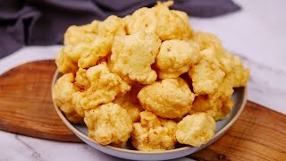 Crispy battered cauliflower a super easy and crunchy recipe [upl. by Haidabez]