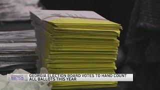 Georgia State Election Board approves rule requiring hand count of ballots [upl. by Varipapa]