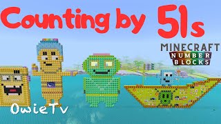 Counting by 51s Song Numberblock Minecraft  Skip Counting by 51  Math and Number Song for Kids [upl. by Macswan687]