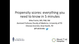 Propensity scores Everything you need to know in 5min [upl. by Michelle]