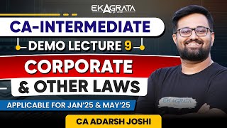 L9  Incorporation of Company and matters incidental thereto  By CA Adarsh Joshi [upl. by Hausmann]