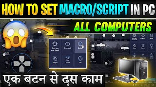 How to set MACRO or SCRIPT in Free fire on PC or LAPTOPS  How to use macro setting in BlueStack PC [upl. by Ayama]