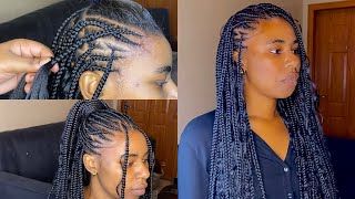 Jinsi ya kusuka mtindo mpya wa nywele yeboyebo  knotless kwa urahisi diva braids tutorial braids [upl. by Adnawahs]