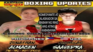 KOMEDYANTE AT ALASKADOR NATING KABABAYAN SA IBABAW NG RING MATATAWA KA SA LARO ALMACEN VS SAAVEDRA [upl. by Rima]