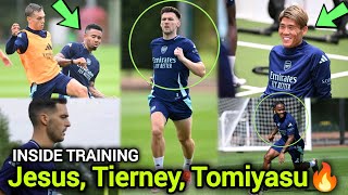 INSIDE TRAINING  Arsenals Squad Bolstered as Key Players Return to Training  Injury Update✅ [upl. by Poler195]