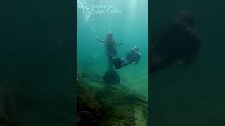 MERMAIDS SWIM TOGETHER UNDERWATER near a shipwreck in Lake Michigan shorts [upl. by Casteel]