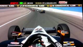 Dan Wheldons onboard camera for the last moment before the fatal accident [upl. by Acirrehs]